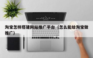 大同淘宝怎样搭建网站推广平台（怎么能给淘宝做推广）